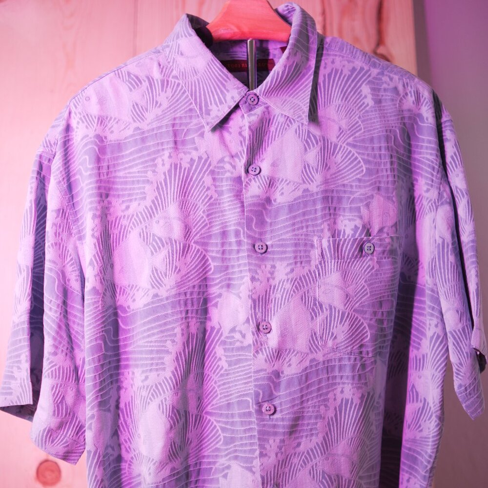 Tori Richards - Coral Fish XL Button Up Tee